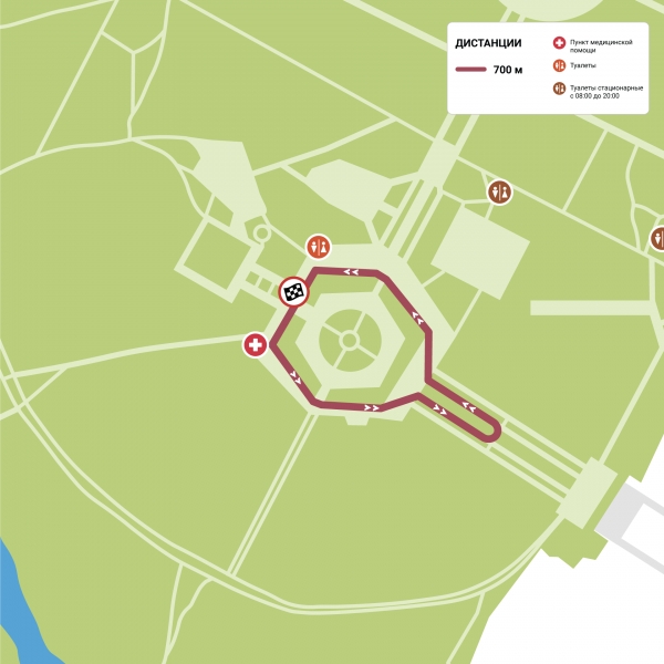 Схема трассы Эстафета Весна 700 м